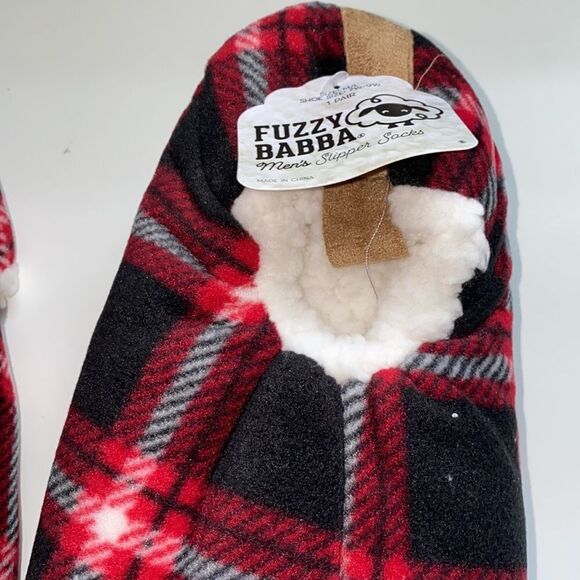 2 pair Fuzzy Babba slipper socks New sz 7-1/2 to 91/2 M/L - Picture 3 of 5